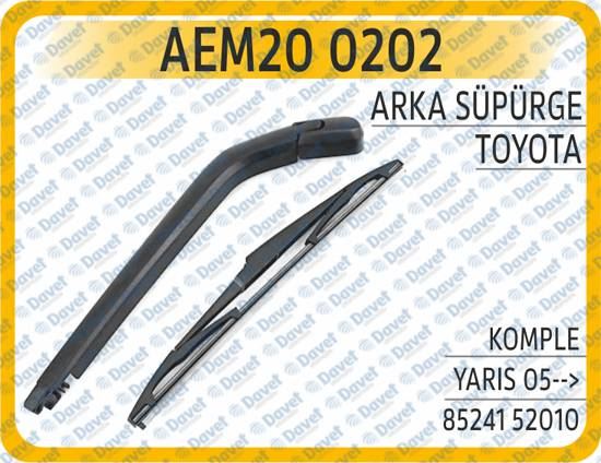 AEM20 0202 Arka Süpürge Komple Toyota Yaris 05-->